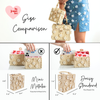 Wicker Bucket Daisy Flower Purse: Tan/Brown