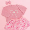 Bow Yarn Knit Sweater - Kids
