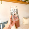 Reputation  |Iced Coffee Glass w. lid & straw