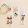 Gingham Printed Tulle Bow Baby Headband