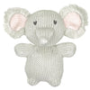 Elephant Zubaby Knit Rattle - Pink: 5" Rattle