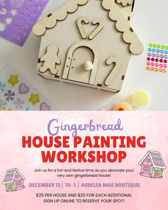  Gingerbread House Paint Workshop