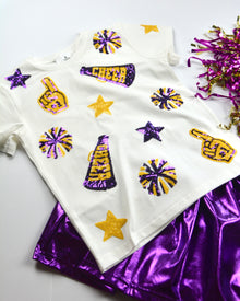  Purple & Yellow Cheer Shirt