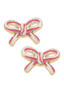  Candy Cane Bow Earrings