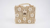 Wicker Bucket Daisy Flower Purse: Off-White