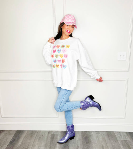 Multicolor Candy Heart Youth Sweatshirt