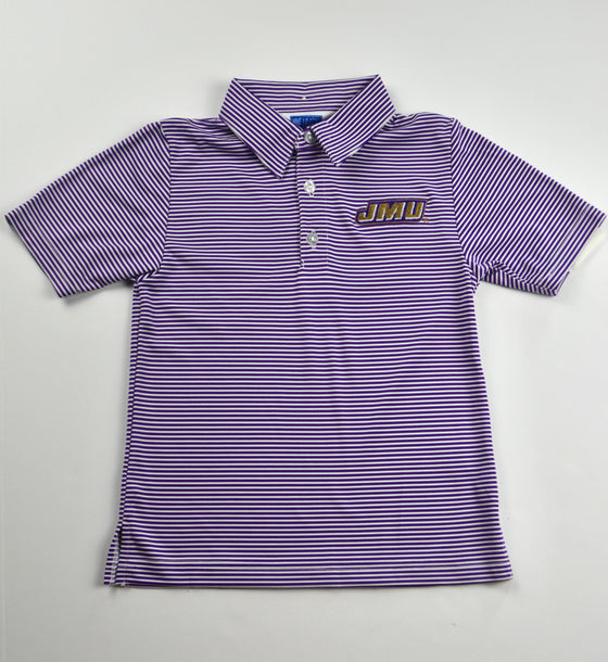 JMU Dukes Stripes Short Sleeve Polo