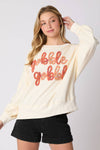 Gobble Gobble Embroidered Sweatshirt