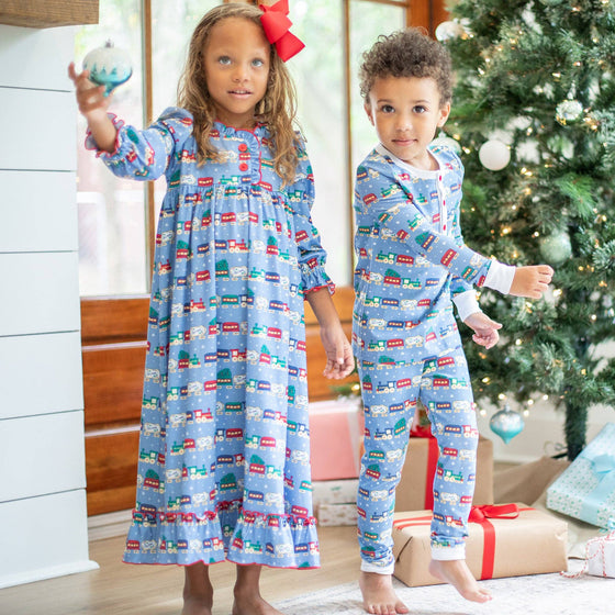 Polar Train Pajama Gown