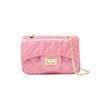 Quilted Sparkle Mini Bag: Pink