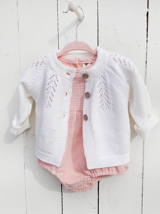 Olesya Cotton Knit Sweater: Mauve