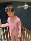 Red Stripe Button Down Pajama Set