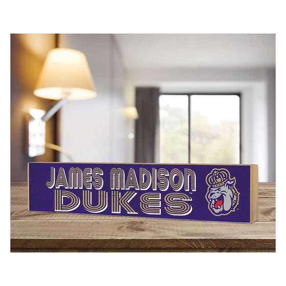 James Madison Dukes Wooden Block Sign