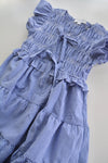 Blue Gingham Ruffle Dress
