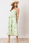 Floral Wave Printed Maxi Dress