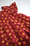 Game Day Tiered Dress with Footballs - Burgundy & Gold