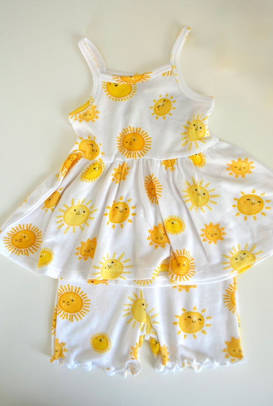 Tank & Bike Short Set :HAPPY SUNS