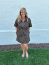 Brown Leopard Dress