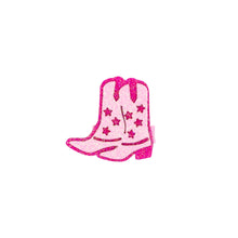  Layered Glitter Pink Cowgirl Boots Hair Clip