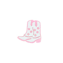  Layered Glitter White Cowgirl Boots Hair Clip