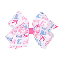  Medium Boots and Bows Print Grosgrain Hair Bow
