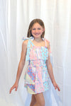 English Garden Patchwork Ribbon Dress Romper