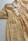 Sandy Yellow Floral Smocked Dress