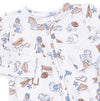 Blue Football Nursery 2 Way Zipper Footie