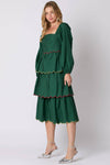 Cotton Poplin Hunter Green Dress