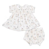Flower Ducklings Smocked Dress Set