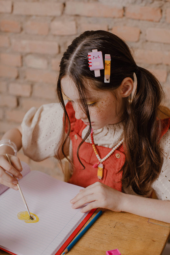 Notebook Pencil Hair Clips