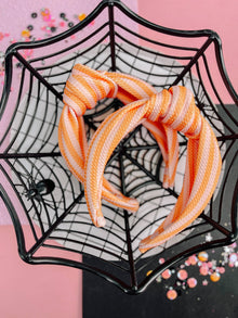  Orange & Pink Stripe Knotted Headband