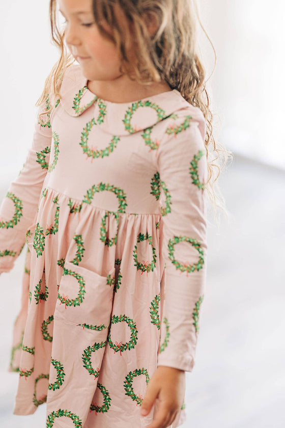 Twirl Dress - Pink Wreath: Doll