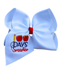  100 Days of School Embroidered Hair Bow