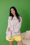Colorful MAHJ Embroidered Crew Neck