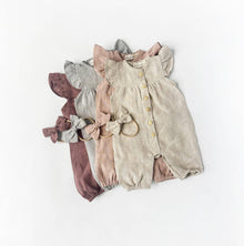 Jennifer Linen Jumper + Bow: Oat| Natural Linen