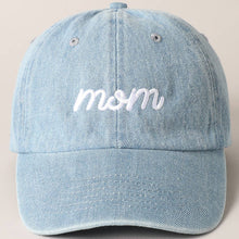 Mom Embroidered Cap: LIGHT DENIM
