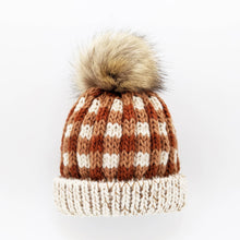  Sienna Buffalo Check Pom Pom Beanie Hat