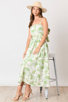 Floral Wave Printed Maxi Dress