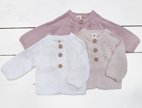 Olesya Cotton Knit Sweater: Mauve