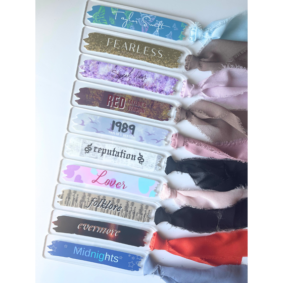 Taylor Swift inspired album acrylic bookmark w/ribbon: Debut