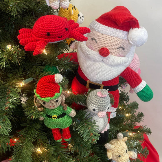 Jolly Mr. Claus Knit Doll: 12" Plush