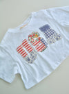 USA Patchwork Cropped Top