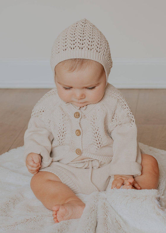Olesya Cotton Knit Sweater: Mauve