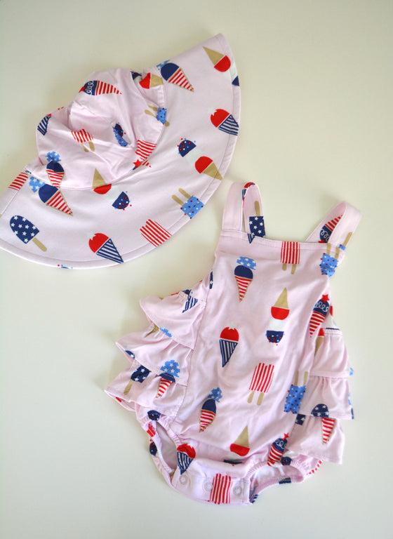 American Ice Cream Ruffle Sunsuit