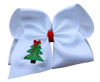 Holiday Embroidered 4 inch Hair Bows