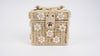 Wicker Bucket Daisy Flower Purse: Off-White