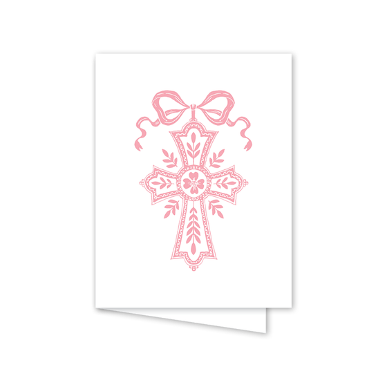 Neoclassic Cross Pink Card