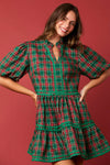 Christmas Plaid Mini Dress