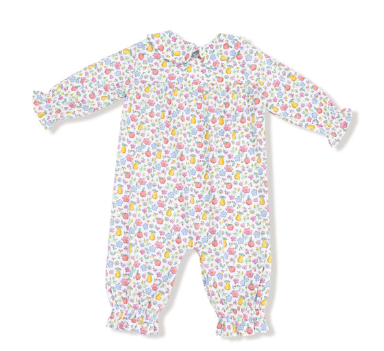 Fall Fruit Floral:
Smocked Long Sleeve Romper